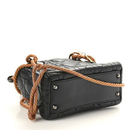 Christian Dior Lambskin Cannage Mini Morgane Tschiember Lady Dior Black 4 of 11