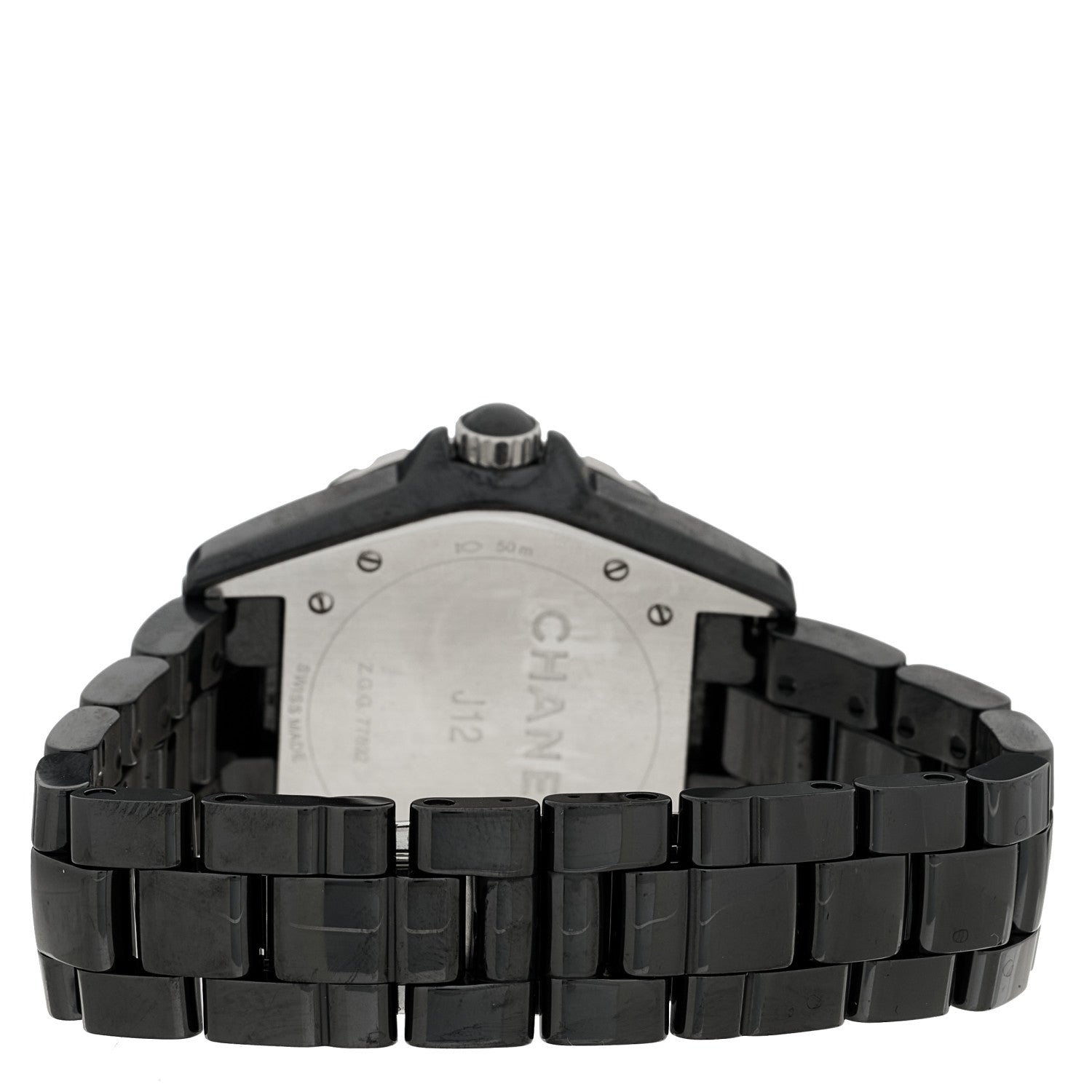 Chanel Stainless Steel Ceramic Diamond Bezel 38mm J12 Automatic Watch Black 3 of 5