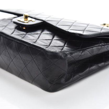 Chanel Lambskin Quilted Medium Double Flap Black 11 of 12