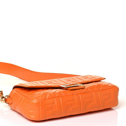 Fendi Nappa FF 1974 Embossed Baguette Clementine 3 of 4