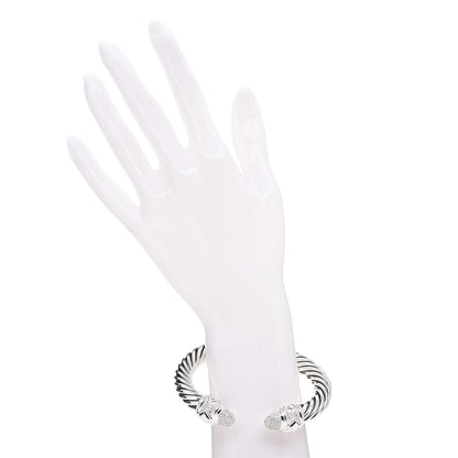 David Yurman Sterling Silver Diamond 10mm Renaissance Bracelet 2 of 6