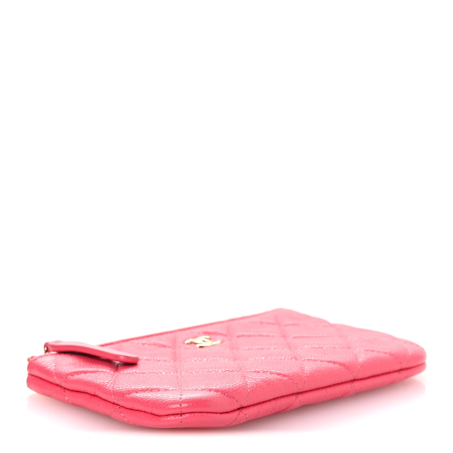 Caviar Quilted Small Cosmetic Case Pink