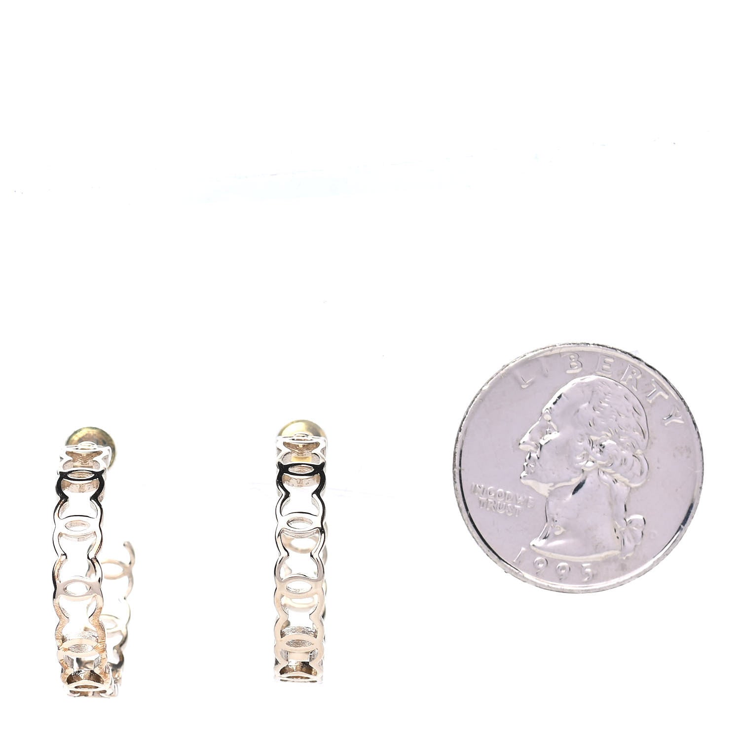 Chanel Metal CC Hoop Earrings Gold 2 of 4