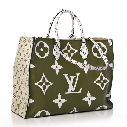 Louis Vuitton Monogram Giant Onthego GM Kaki Beige 3 of 14