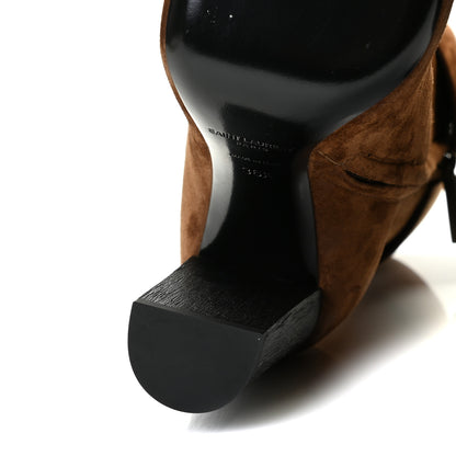 Saint Laurent Suede Joplin Buckle Booties 36.5 Land 9 of 14
