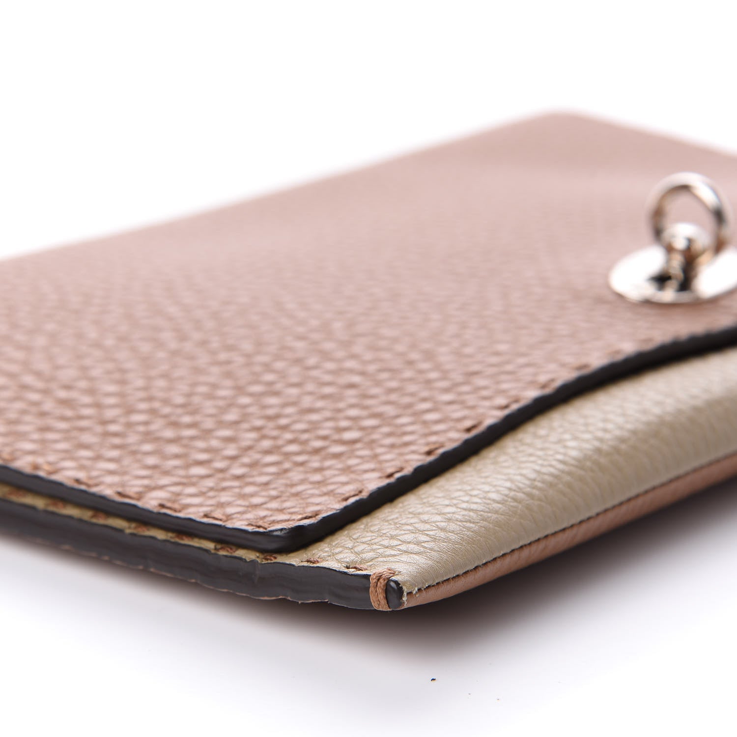 Fendi Cuoio Romano Selleria Bi-Color Clutch Mou Deserto 9 of 13