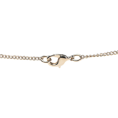 Chanel Pearl CC Double Heart Drop Necklace Pearly White Gold 4 of 4