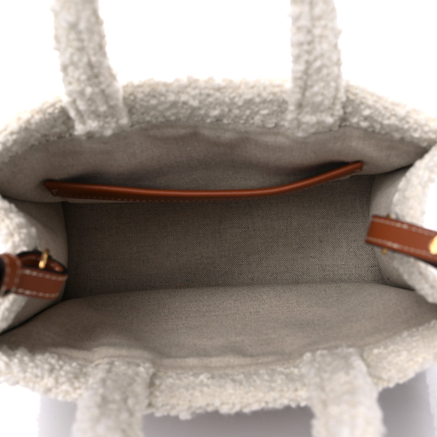 Celine Stripe Triomphe Small Cabas Thais Khaki Tan 5 of 8