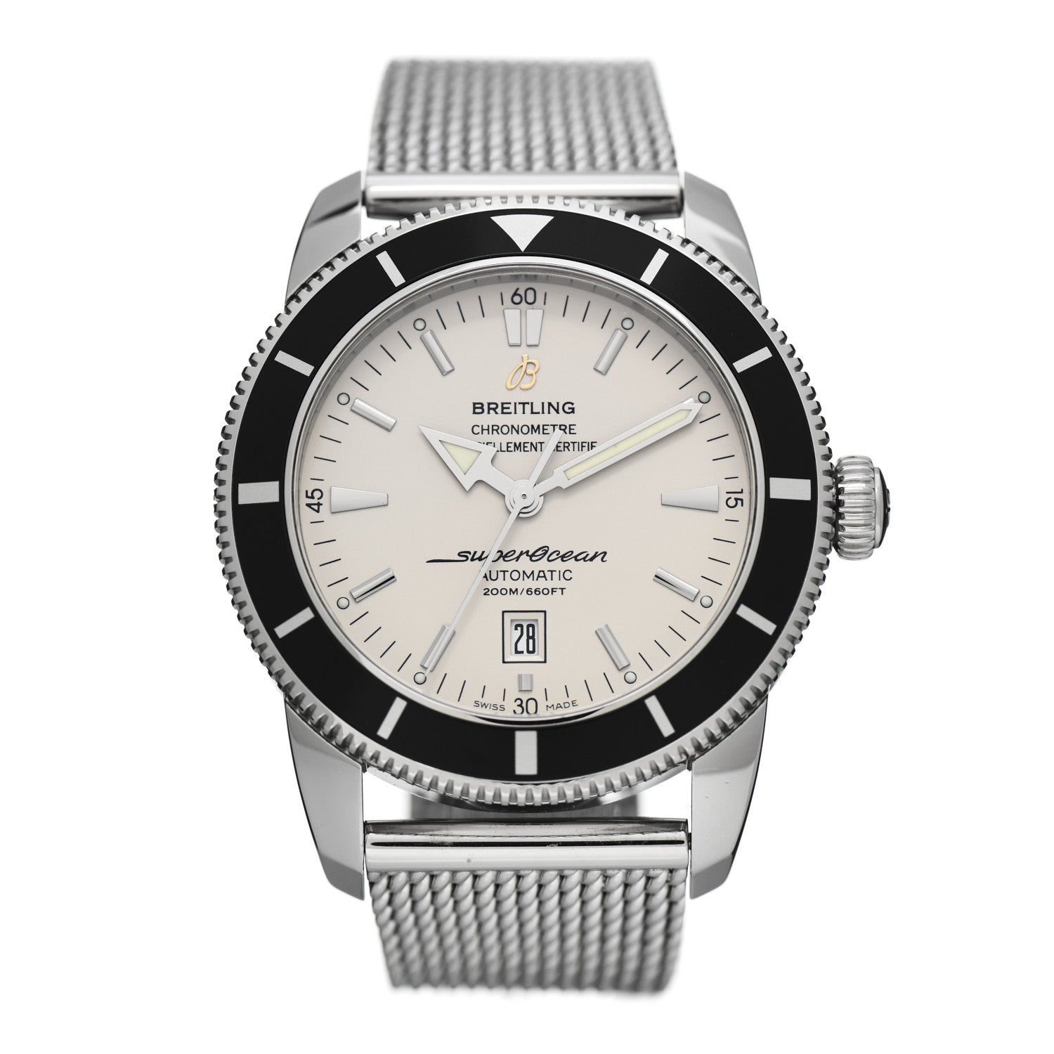 Breitling Stainless Steel 46mm Super Ocean Heritage Automatic Watch White A1732024 1 of 5