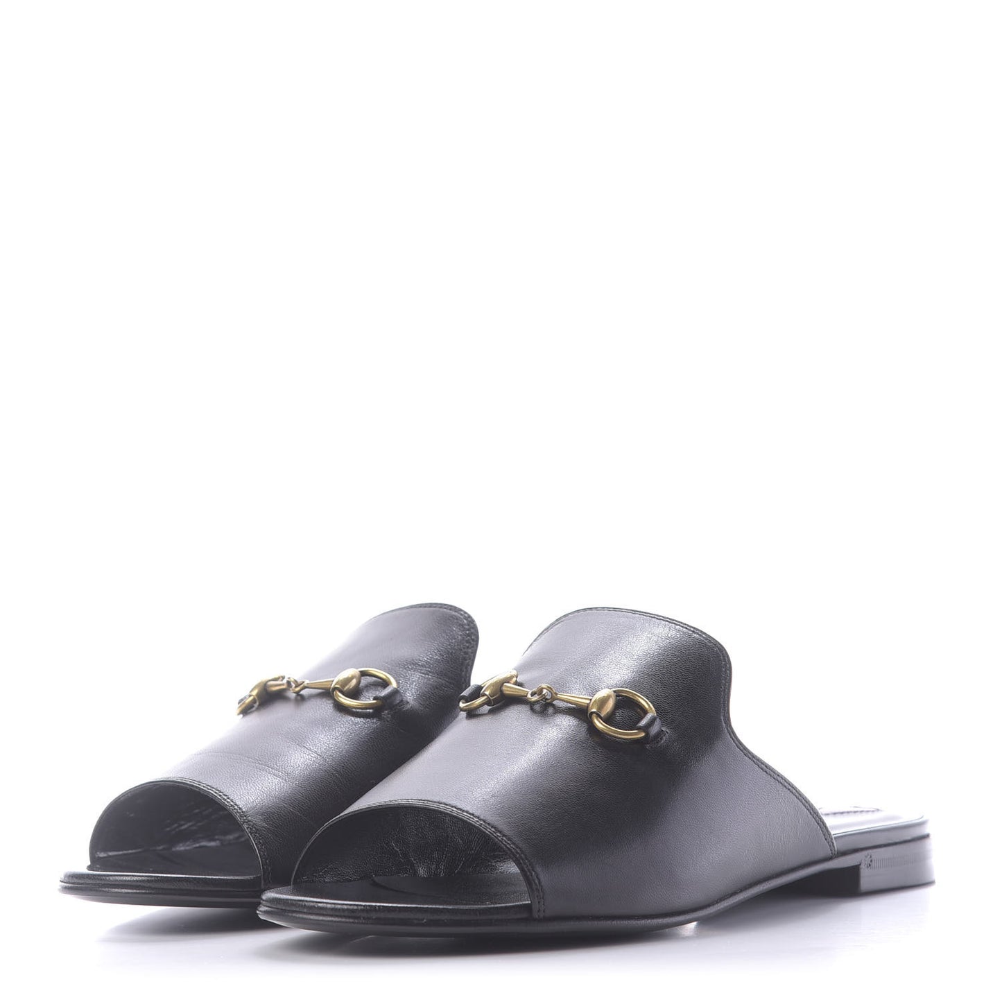 Malaga Kid Horsebit Slide Sandals 39 Black
