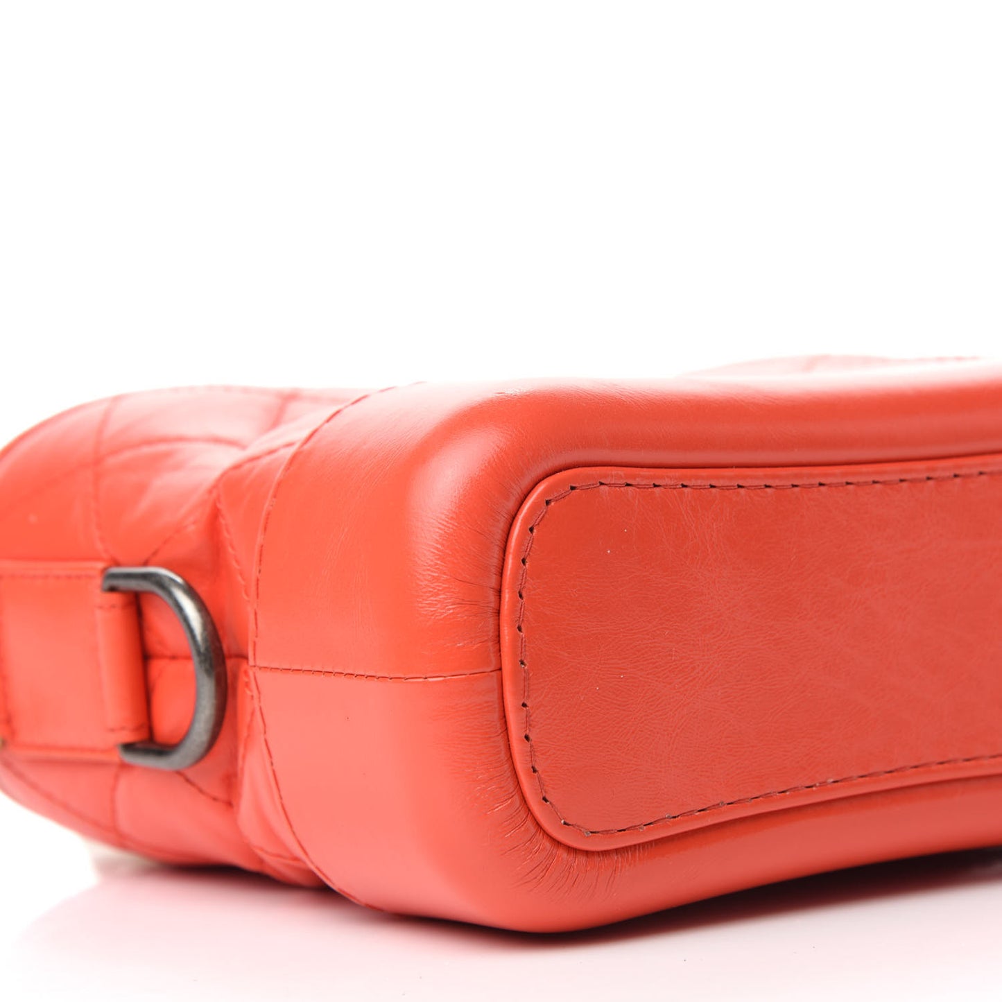 Aged Calfskin Quilted Small Gabrielle Hobo Red