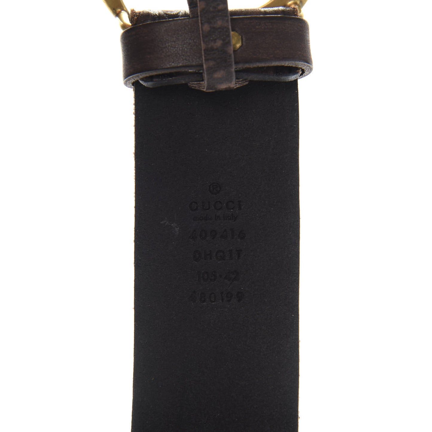 Calfskin Knurled Double G 40mm Belt 105 42 Testa di Moro