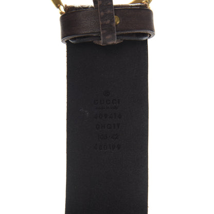 Gucci Calfskin Knurled Double G 40mm Belt 105 42 Testa di Moro 5 of 7