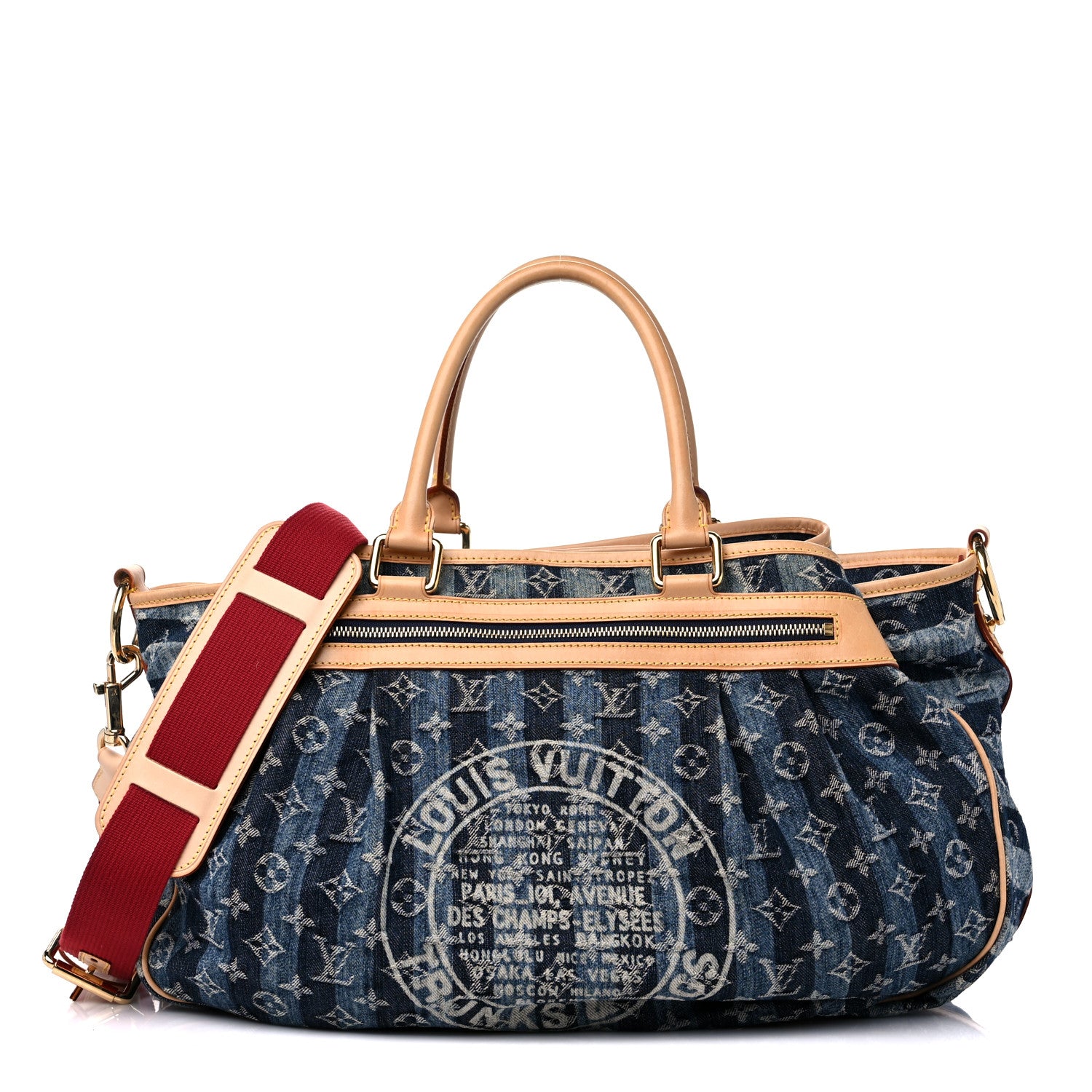 Louis Vuitton Denim Raye Cabas GM 1 of 19