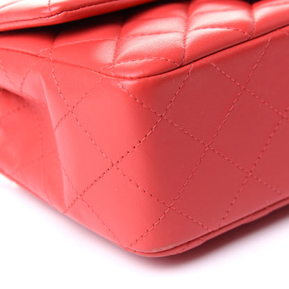 Chanel Lambskin Quilted Mini Rectangular Flap Red 9 of 13