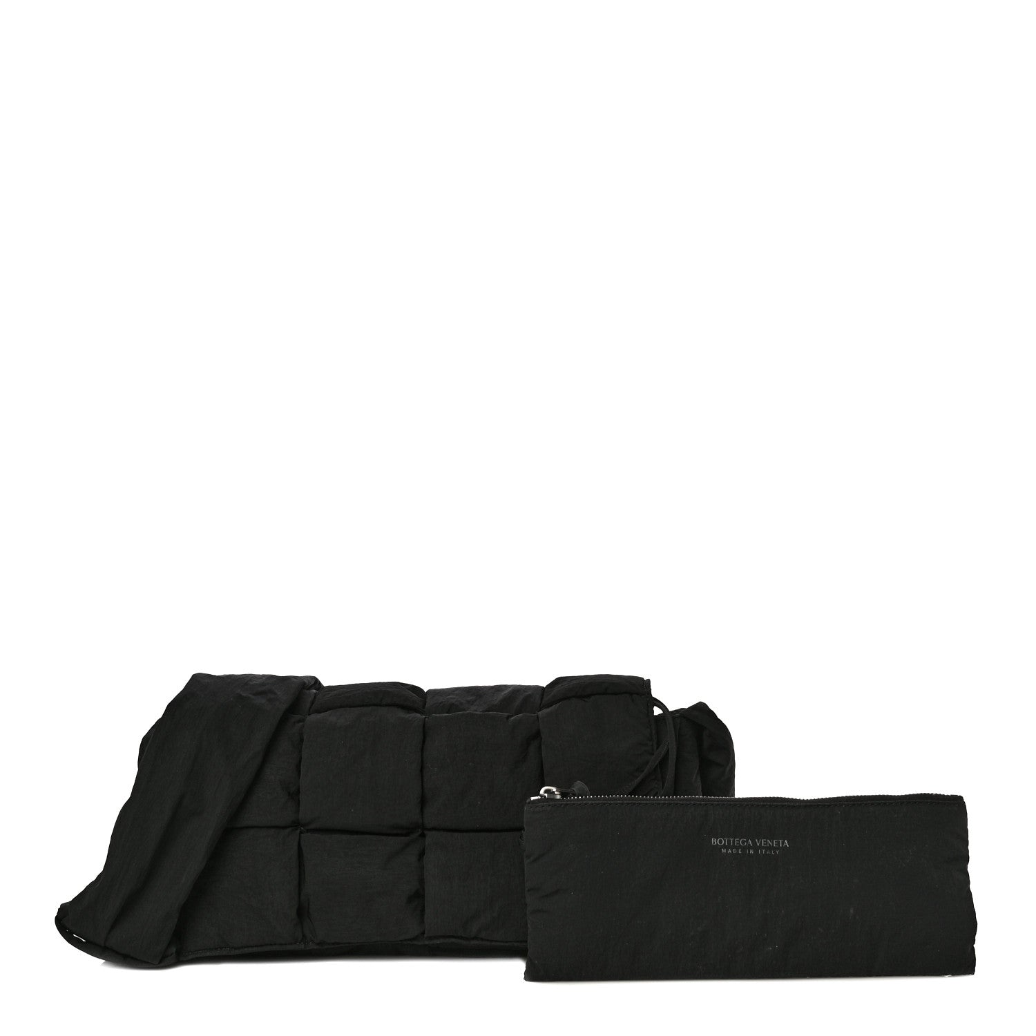 Bottega Veneta Nylon Intrecciato Padded Tech Cassette Bag Black 1 of 12