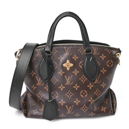 Louis Vuitton Monogram Flower Zipped Tote PM Black 1 of 10