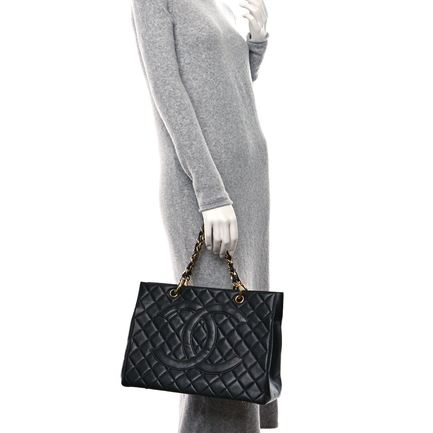 Chanel Lambskin Quilted Timeless CC Tote Black 2 of 14