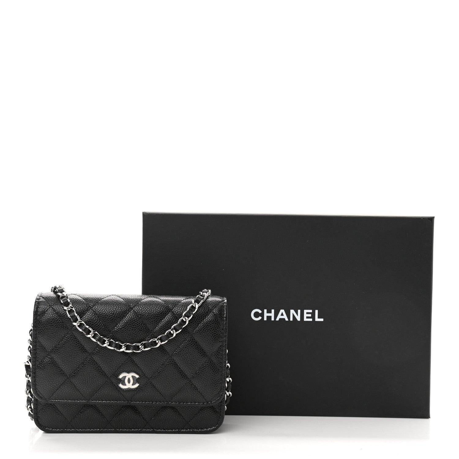 Chanel Caviar Quilted Mini Wallet On Chain WOC Black 12 of 12