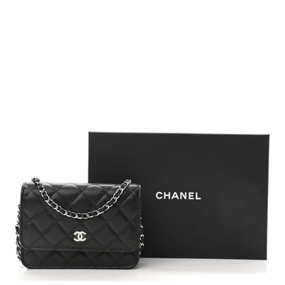 Chanel Caviar Quilted Mini Wallet On Chain WOC Black 12 of 12