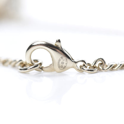 Chanel Crystal Dog Tag Charm Necklace Gold 4 of 5