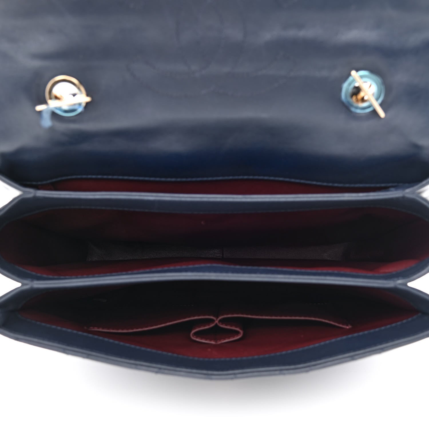 Chanel Lambskin Quilted Large Trendy CC Flap Dual Handle Bag Navy Blue 5 of 11