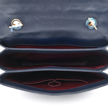 Chanel Lambskin Quilted Large Trendy CC Flap Dual Handle Bag Navy Blue 5 of 11