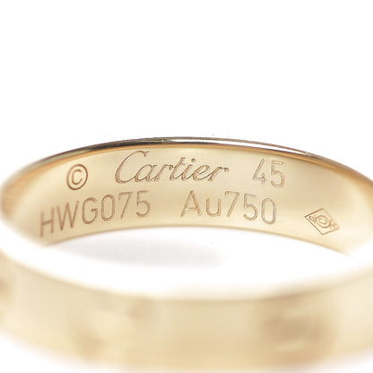 Cartier 18K Yellow Gold 3.5mm LOVE Wedding Band Ring 45 3.25 4 of 5