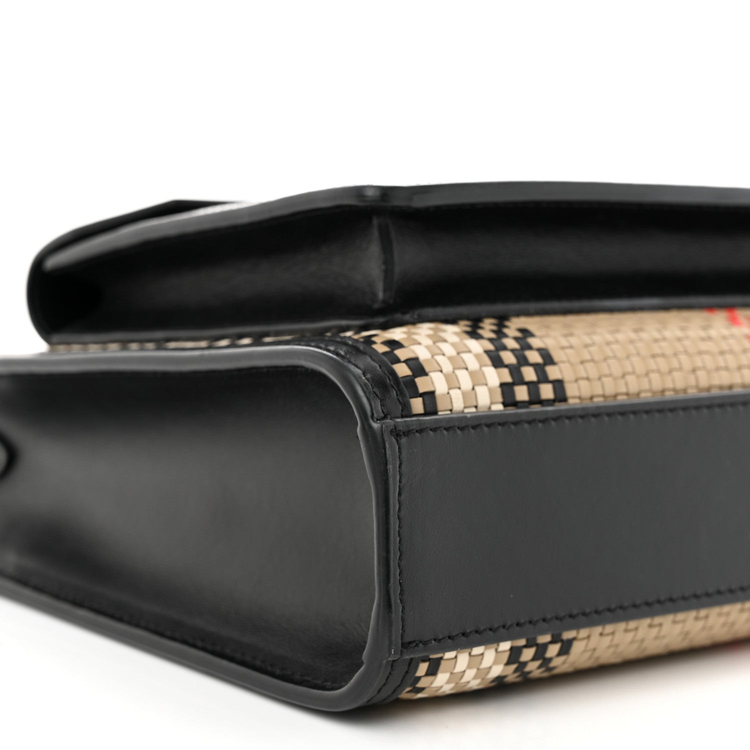 Burberry Calfskin Check Mini Pocket Bag Black 9 of 12