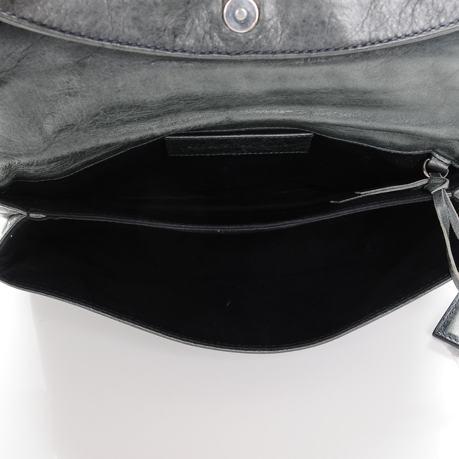 Balenciaga Agneau Giant 21 Silver Hardware Envelope Clutch Anthracite 5 of 7