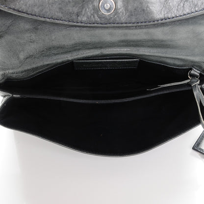 Balenciaga Agneau Giant 21 Silver Hardware Envelope Clutch Anthracite 5 of 7