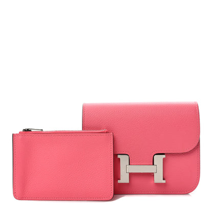 Hermes Evercolor Constance Slim Wallet Rose Lipstick 1 of 7