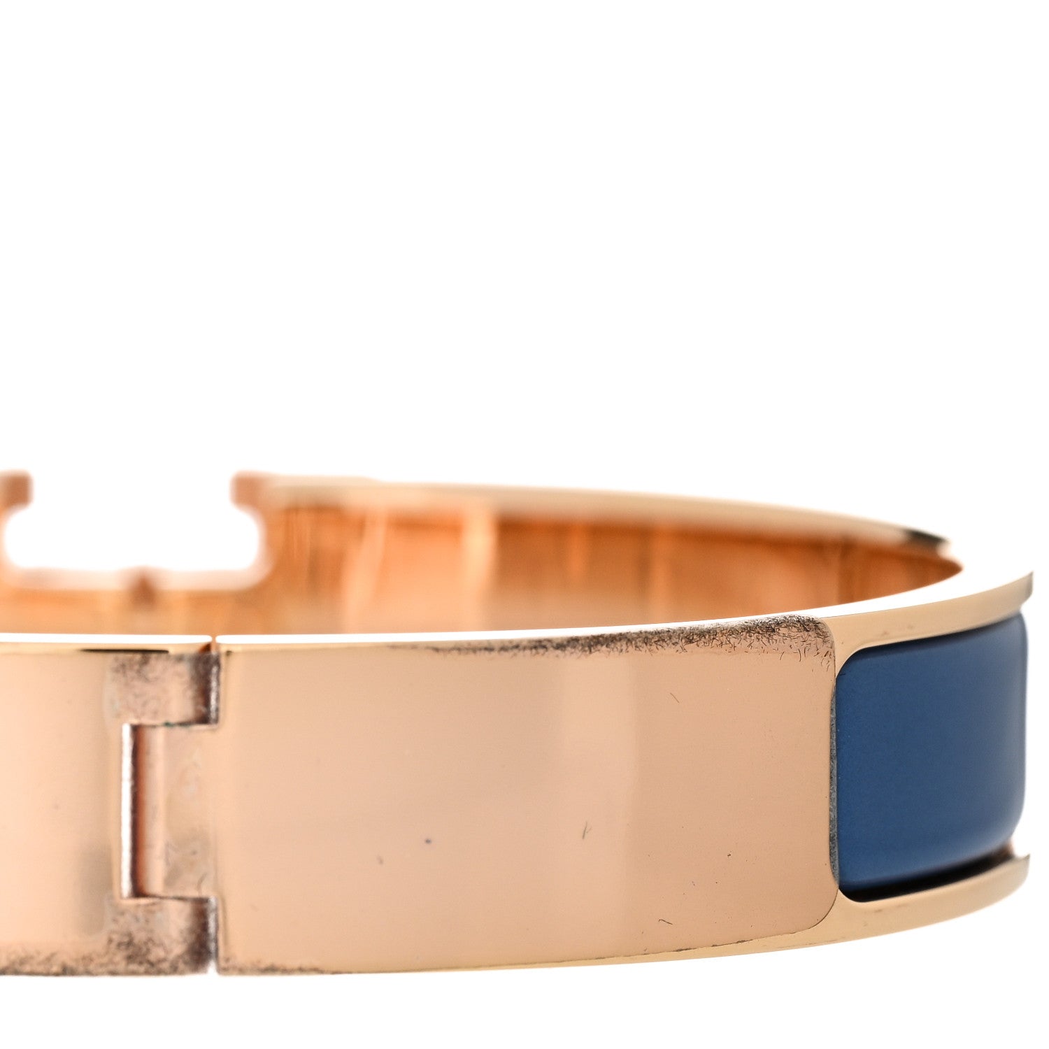 Hermes Enamel Narrow Clic Clac H Bracelet GM Bleu Biarritz 6 of 7