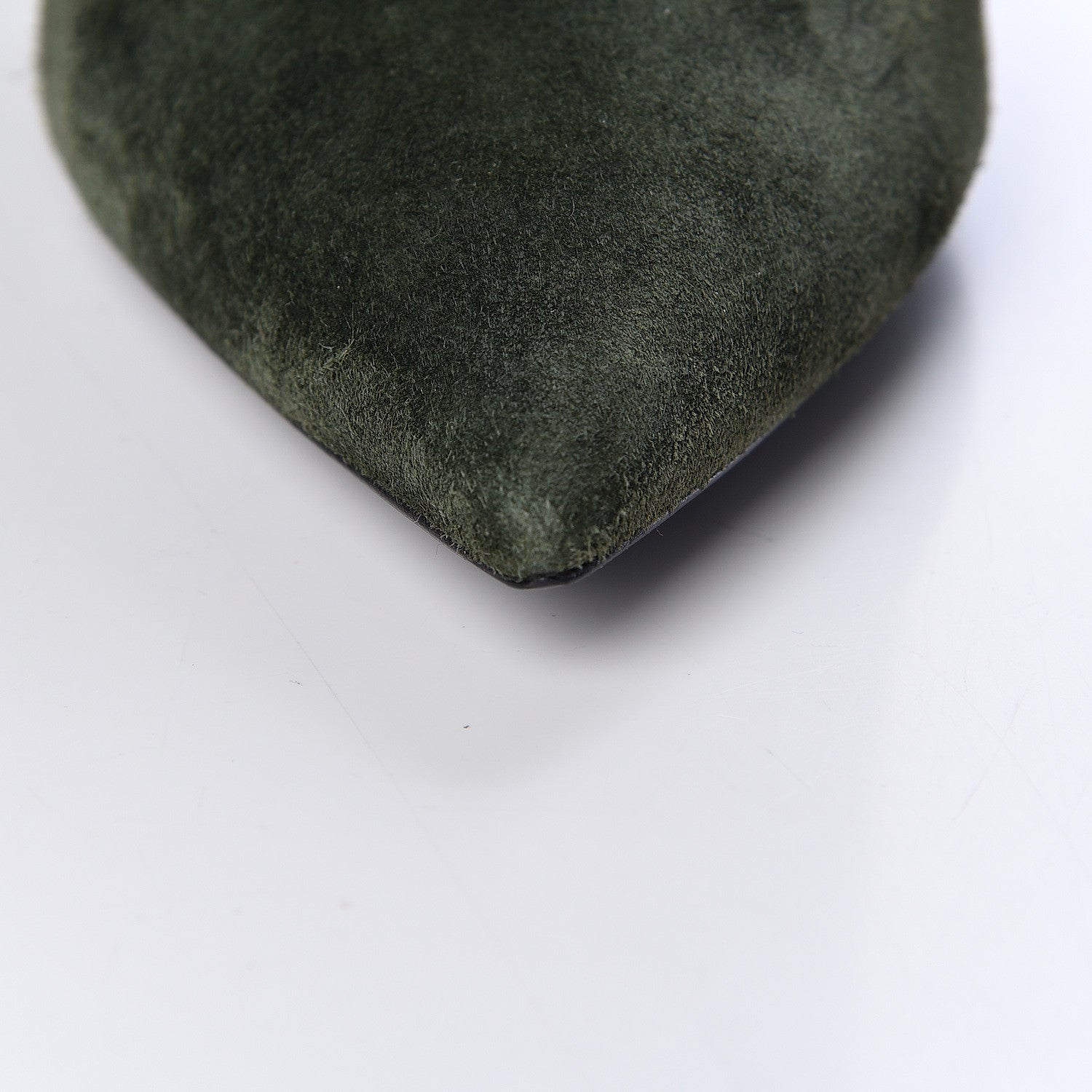 Saint Laurent Suede Era Over The Knee Boots 39 Army Green 8 of 8