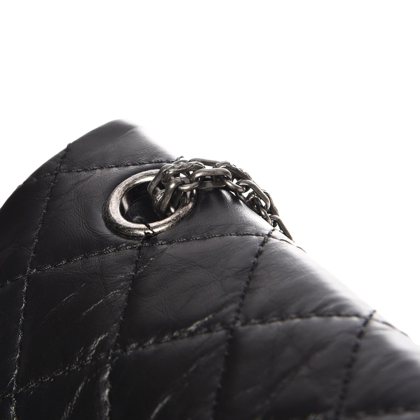 Aged Calfskin Quilted 2.55 Reissue 226 Flap Black