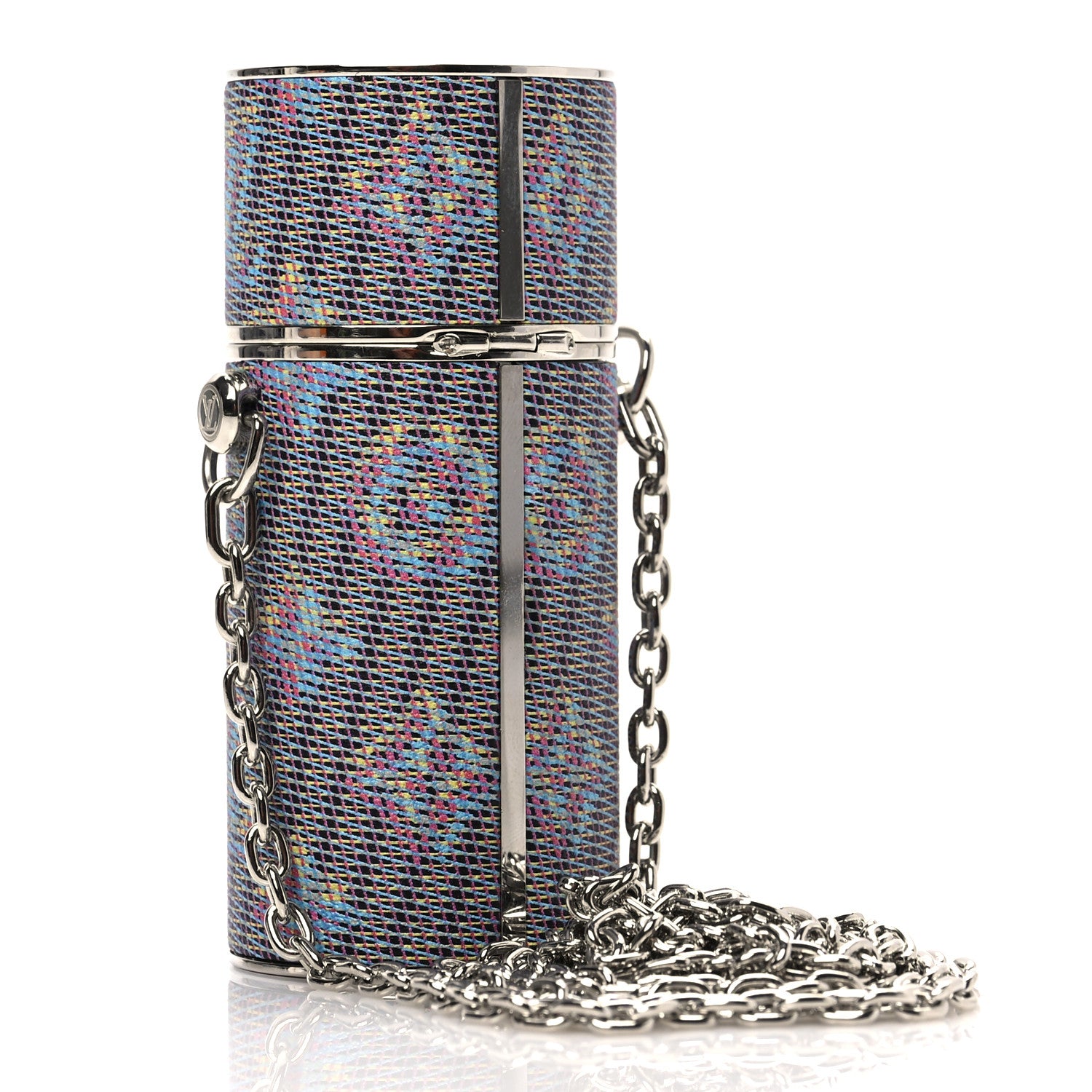 Louis Vuitton Monogram LV Pop Chain Lipstick Case Blue 2 of 6