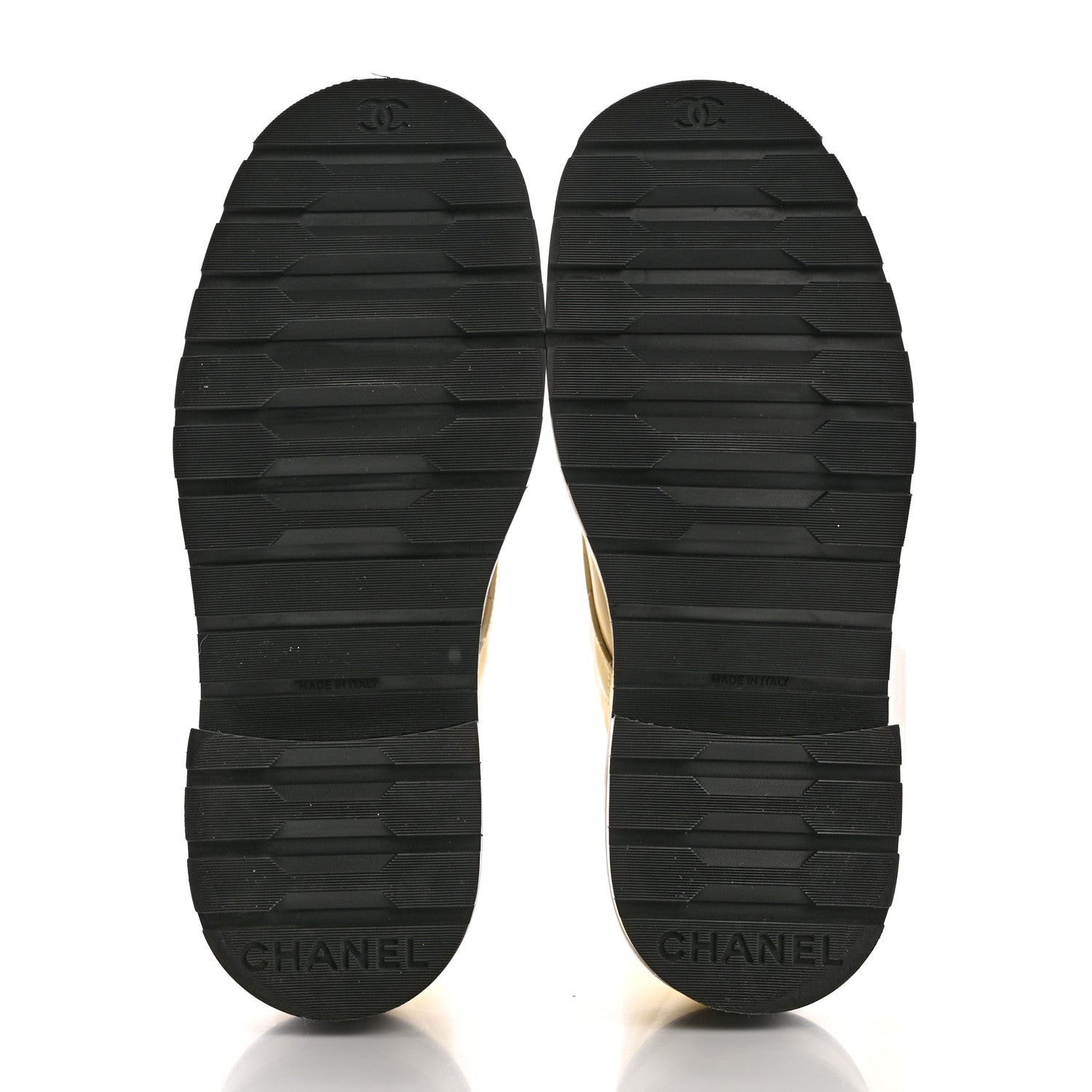 Chanel Shiny Lambskin Quilted Lace Up Combat Boots 36.5 White Black 6 of 12