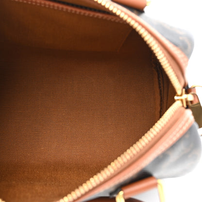 Celine Triomphe Canvas Calfskin Small Boston Bag Tan 5 of 11