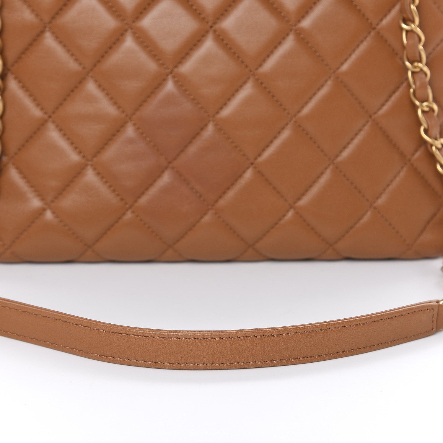 Chanel Lambskin Quilted Medium Trendy CC Bowling Bag Camel 17 of 19
