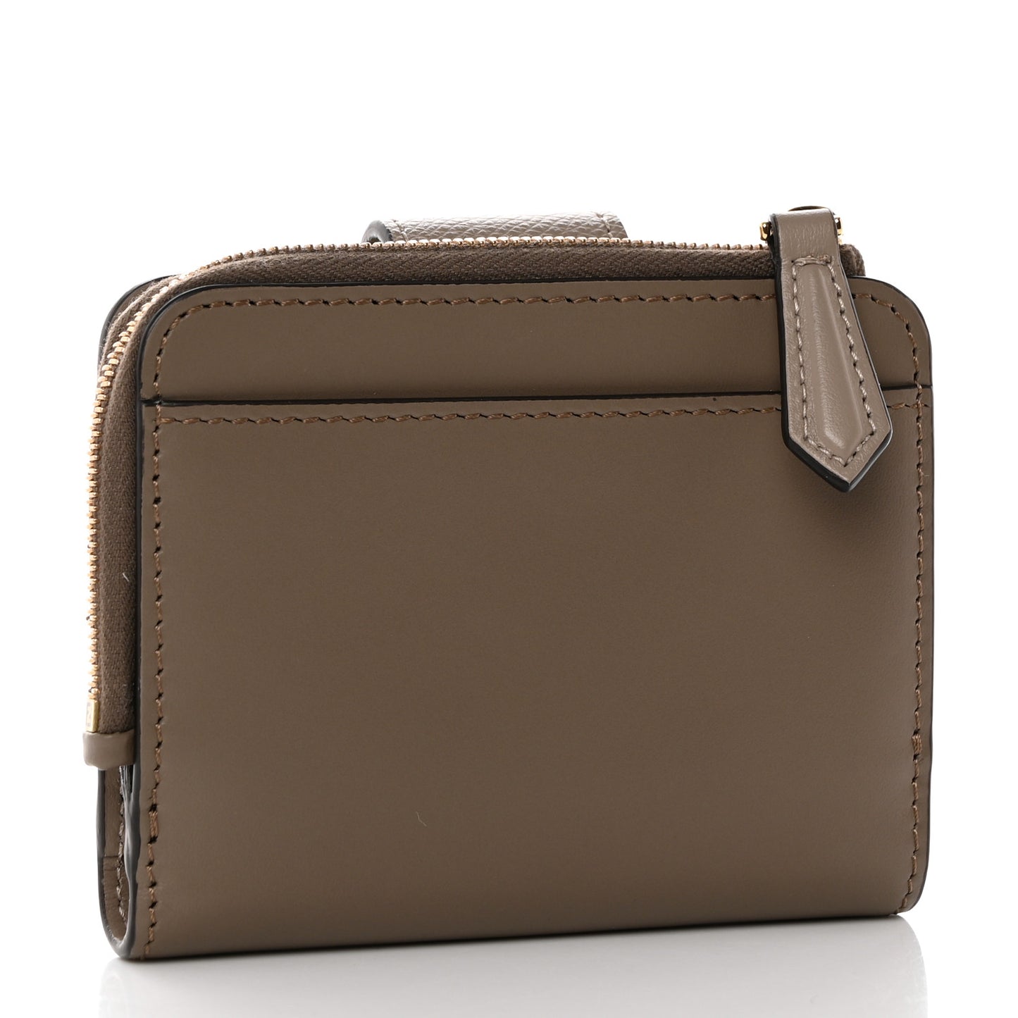 Vitello King Cruise FF Diamonds Compact Wallet Tartufo Tortora