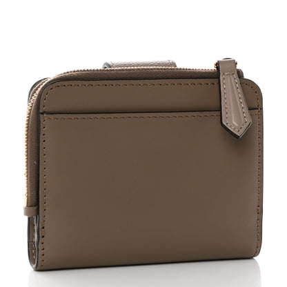 Fendi Vitello King Cruise FF Diamonds Compact Wallet Tartufo Tortora 3 of 10