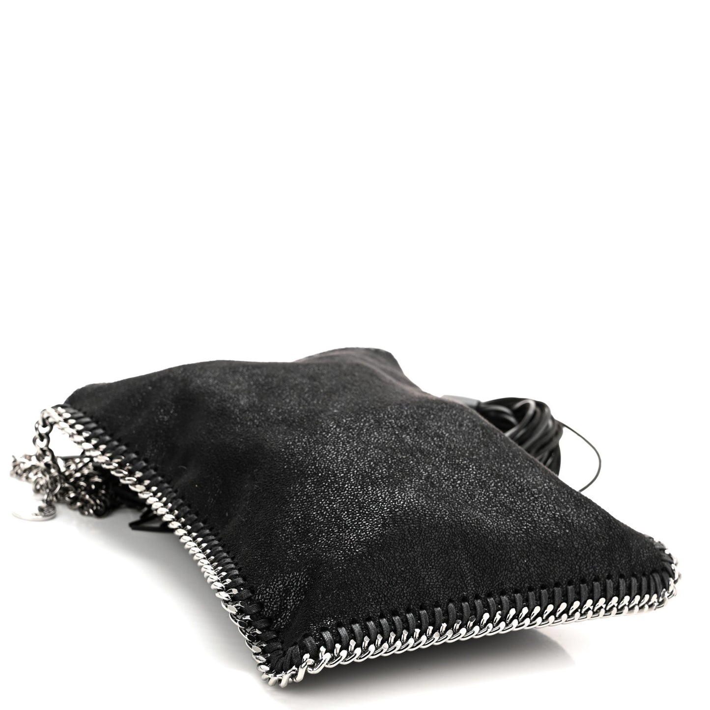 Shaggy Deer Falabella Tassel Flat Crossbody Black