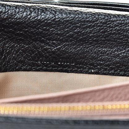 Miu Miu Goatskin Madras Flap Wallet Black 6 of 12