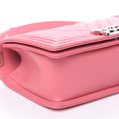Chanel Calfskin Chevron Quilted Medium Boy Flap Pink 8 of 11