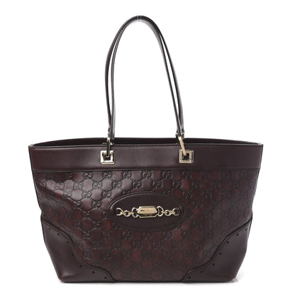 Gucci Guccissima Large Punch Tote Chocolate Brown 1 of 11