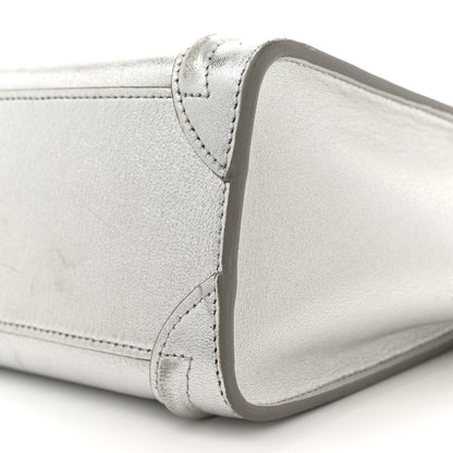 Celine Laminated Lambskin Nano Luggage Silver 11 of 17