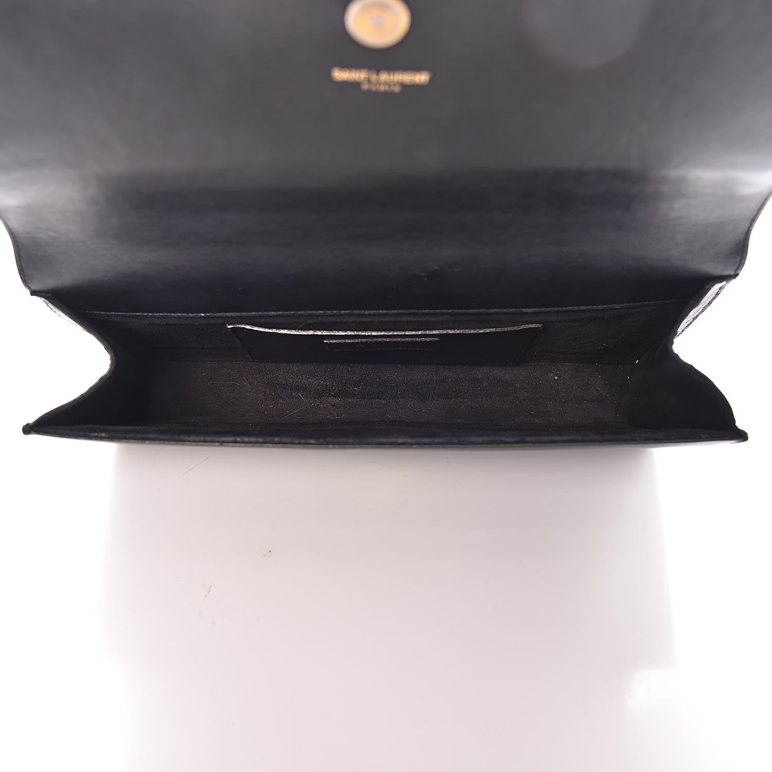 Saint Laurent Calfskin Classic Monogram Tassel Clutch Black 7 of 19
