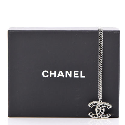 Chanel Ruthenium Baguette Crystal CC Necklace Black 7 of 7