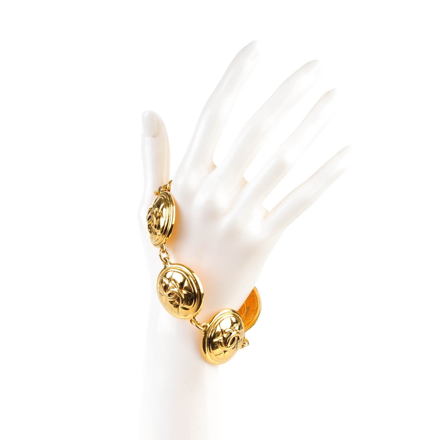 Chanel CC Medallion Bracelet Gold 2 of 4