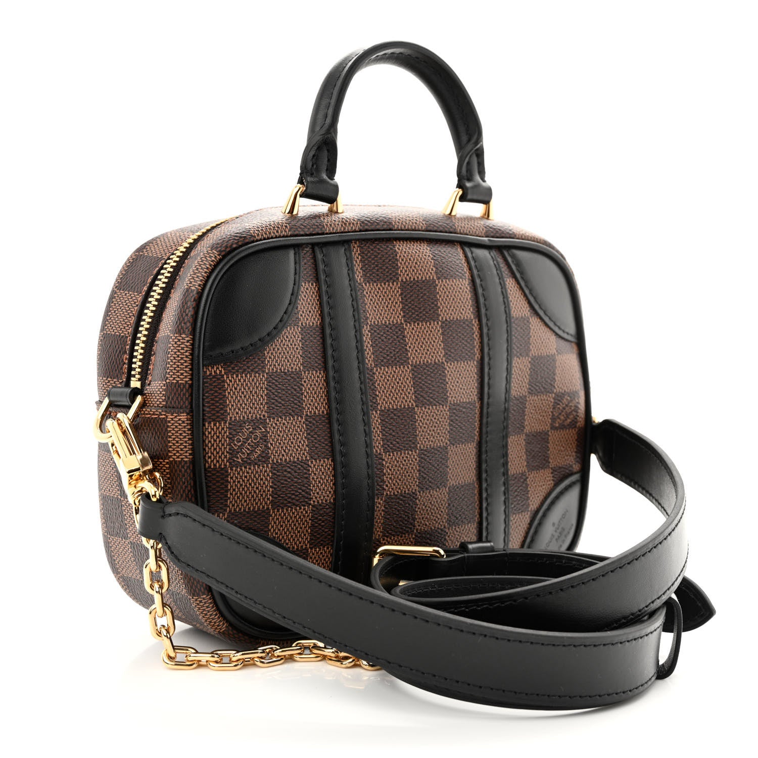 Louis Vuitton Damier Ebene Valisette Souple BB Black 3 of 11